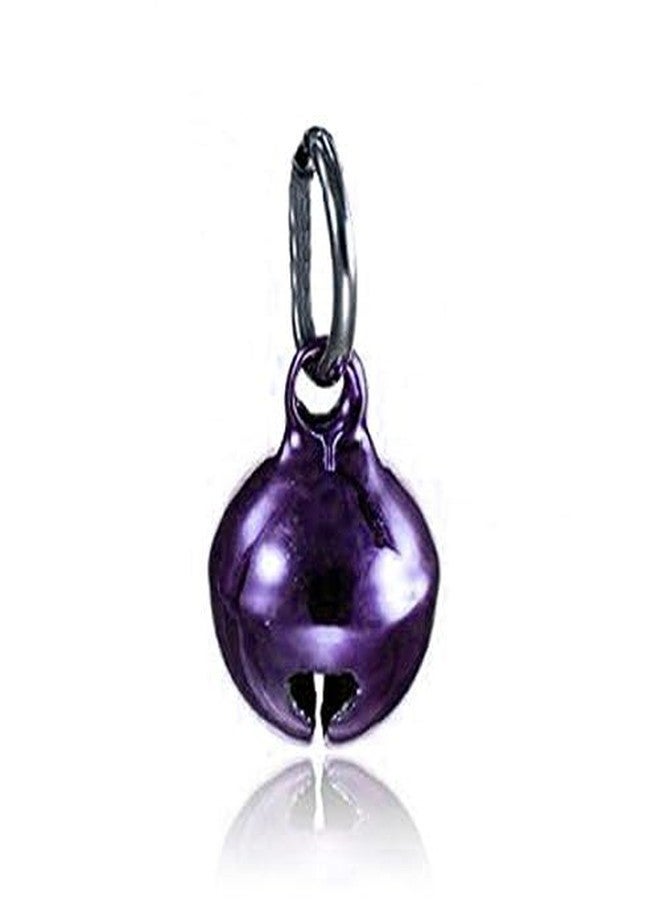 سايج سكوير طوق كلب مربع الشكل من سيج، مزود بجرس وقلادة، إكسسوار للطوق، للاستخدام اليومي للكلاب/الجراء/القطط الصغيرة/القطط (بنفسجي) - Image 2